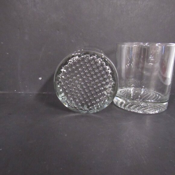 Cocktail Glasses Low Ball Rocks with Golf Ball Textures Base 3 1/2 Inch - Picture 4 of 6